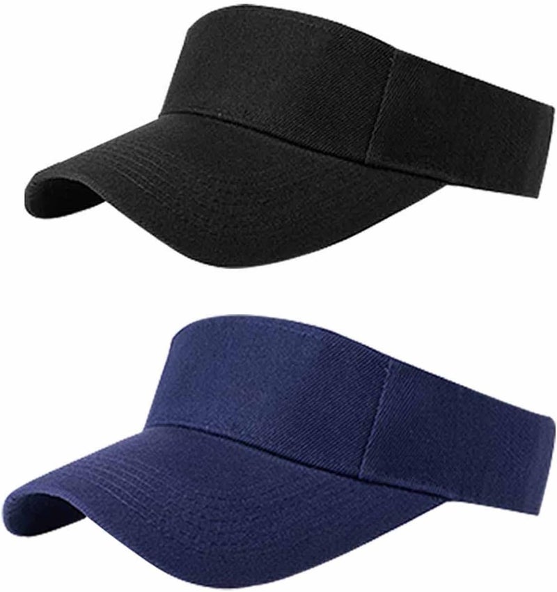 AZJ Store Sun Visor Hats for Women Men Adjustable UV Protection Outdoor Sports Golf Running Sun Caps - Image 1